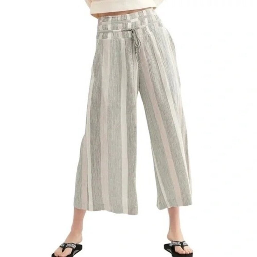 Free People Womens Small Hamilton Wide Leg Pants Pull On